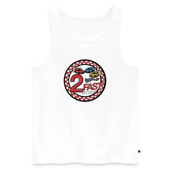 2 Almost Birthday Race Car - Men's Premium Organic Tank Top - white - Front - Michal (187cm)
