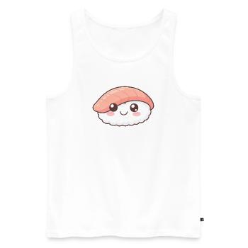 Kawaii Nigiri Sushi Motiv - Männer Premium Bio Tank Top - Weiß - Vorne - Michal (187cm)