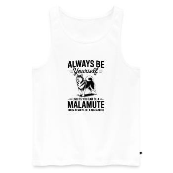 Alaskan Malamute Sprüche Alaskan Malamute Geschenk - Männer Premium Bio Tank Top - Weiß - Vorne - Michal (187cm)