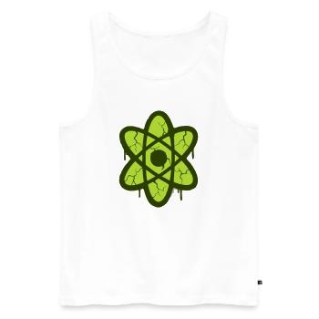 Atom Symbol Graffiti Logo - Men's Premium Organic Tank Top - white - Front - Michal (187cm)