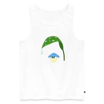 Blue Mushroom - Men's Premium Organic Tank Top - white - Front - Michal (187cm)