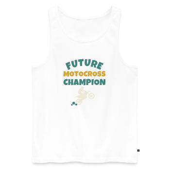 Future Motocross Champion Kinder - Männer Premium Bio Tank Top - Weiß - Vorne - Michal (187cm)