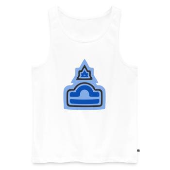 Zodiac Stammes-Waage und Luft - Männer Premium Bio Tank Top - Weiß - Vorne - Michal (187cm)