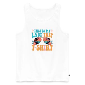 This Is My Last Trip Retro Urlaub - Männer Premium Bio Tank Top - Weiß - Vorne - Michal (187cm)