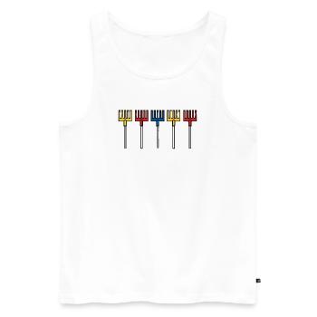 Data Center Design Garden Tools Rake Ladder - Men's Premium Organic Tank Top - white - Front - Michal (187cm)