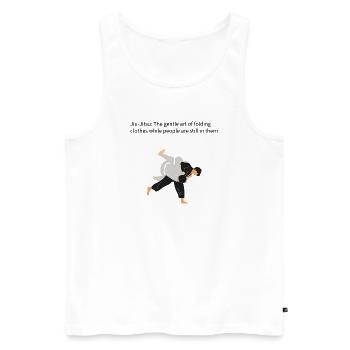 Judo Throw and Grip - Men's Premium Organic Tank Top - white - Front - Michal (187cm)