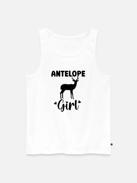 Antelope Safari Silhouette - Men's Premium Organic Tank Top - white