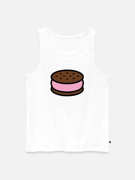 Eissandwich Keks Grafik - Men's Premium Organic Tank Top - white