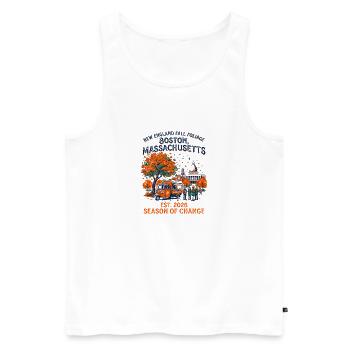 Hot New England Fall Foliage Boston Massachusetts - Männer Premium Bio Tank Top - Weiß - Vorne - Michal (187cm)