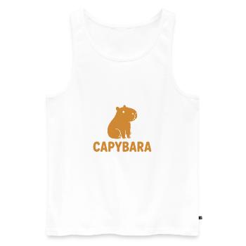 Équipe Capybara - Débardeur bio Premium Homme - blanc - Devant - Michal (187cm)