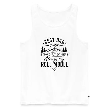 Best Dad Role Model in Mountains - Men's Premium Organic Tank Top - white - Front - Michal (187cm)
