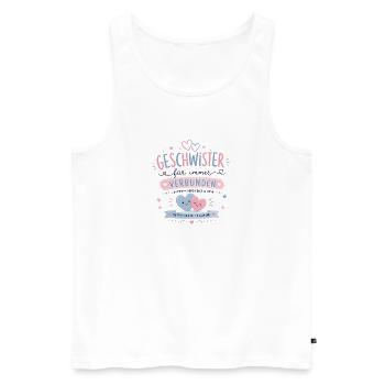 Geschwisterliebe für immer verbunden - Männer Premium Bio Tank Top - Weiß - Vorne - Michal (187cm)