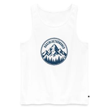 Bündner - Männer Premium Bio Tank Top - Weiß - Vorne - Michal (187cm)