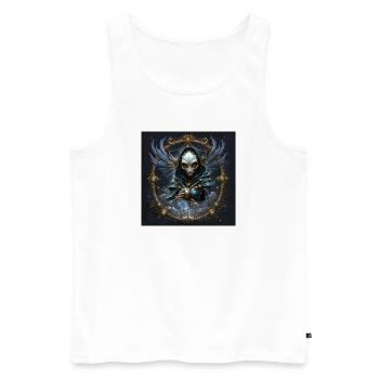 Celestial Guardian with Sphere - Men's Premium Organic Tank Top - white - Front - Michal (187cm)