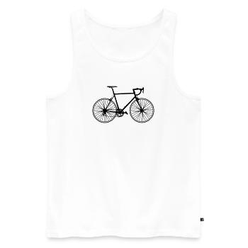 Classic road bike – pure bike love - Men's Premium Organic Tank Top - white - Front - Michal (187cm)