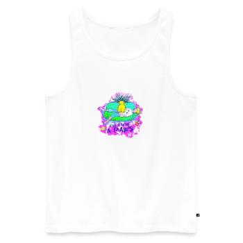 I'm taking a Paws: Cat making biscuits - Men's Premium Organic Tank Top - white - Front - Michal (187cm)
