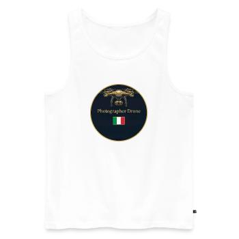 Drone Photographer Italy - Men's Premium Organic Tank Top - white - Front - Michal (187cm)