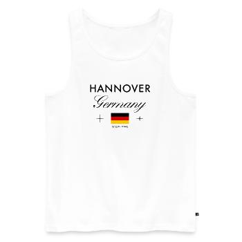 Hanovre, Allemagne, coordonnées Souvenir de voyage - Débardeur bio Premium Homme - blanc - Devant - Michal (187cm)