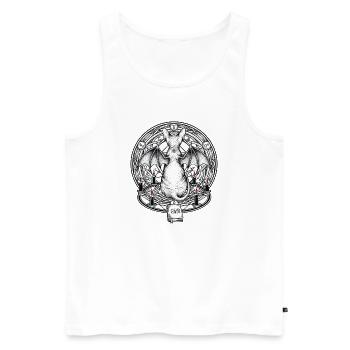 Dragon Circle in the Witches' Circle - Men's Premium Organic Tank Top - white - Front - Michal (187cm)