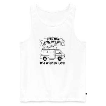 Wenn mein Wohnmobil ruft muss ich wieder los  - Männer Premium Bio Tank Top - Weiß - Vorne - Michal (187cm)