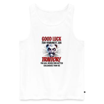 Funny Farewell Coworker - Men's Premium Organic Tank Top - white - Front - Michal (187cm)