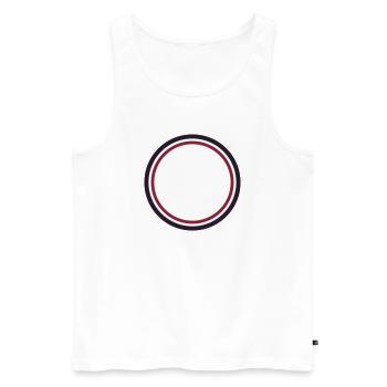 Empty Circle Frame - Add Your Own Text Design - Men's Premium Organic Tank Top - white - Front - Michal (187cm)