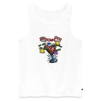 Cocktail PopArt: Nur zwei Getränke - Männer Premium Bio Tank Top - Weiß - Vorne - Michal (187cm)
