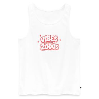 Ambiances des années 2000 - Débardeur bio Premium Homme - blanc - Devant - Michal (187cm)