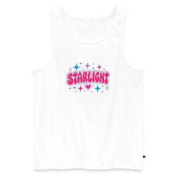 STARLIGHT Y2K Bubble Lettering - Retro 2000s Art - Men's Premium Organic Tank Top - white - Front - Michal (187cm)