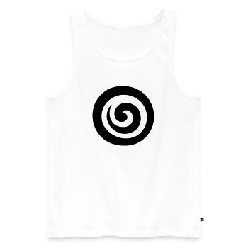Japanese Spiral - Men's Premium Organic Tank Top - white - Front - Michal (187cm)