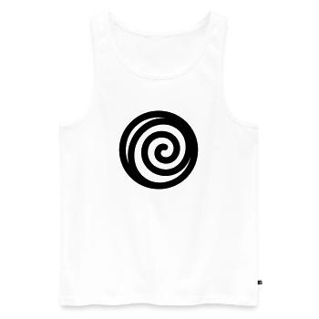 japonaise spirale - Débardeur bio Premium Homme - blanc - Devant - Michal (187cm)