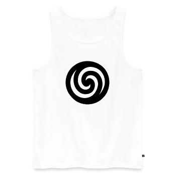 Japanese Spiral - Men's Premium Organic Tank Top - white - Front - Michal (187cm)