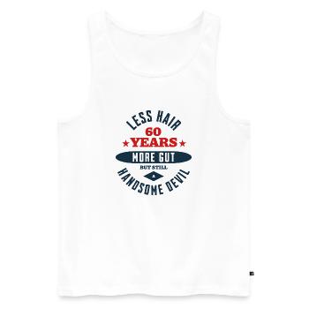 60th Birthday Devil - Men's Premium Organic Tank Top - white - Front - Michal (187cm)