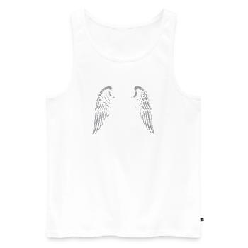 Rock and Roll Ailé - Débardeur bio Premium Homme - blanc - Devant - Michal (187cm)