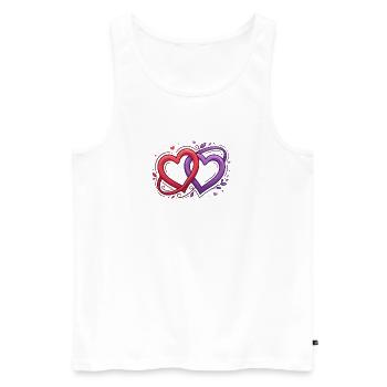 Intricate heart duets - Men's Premium Organic Tank Top - white - Front - Michal (187cm)