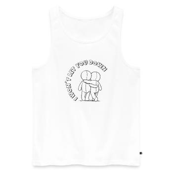 I Will Never Leave You: Supportive Friendship - Men's Premium Organic Tank Top - white - Front - Michal (187cm)