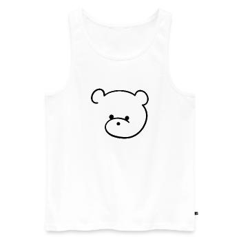 Cute teddy bear with button eyes - Men's Premium Organic Tank Top - white - Front - Michal (187cm)