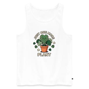 Plant Parents JUST ONE MORE PLANT - Men's Premium Organic Tank Top - white - Front - Michal (187cm)