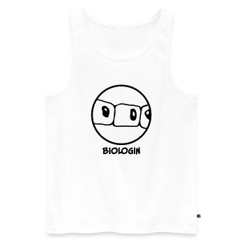 Biologiste - Débardeur bio Premium Homme - blanc - Devant - Michal (187cm)