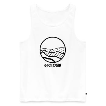 Geologist - Men's Premium Organic Tank Top - white - Front - Michal (187cm)