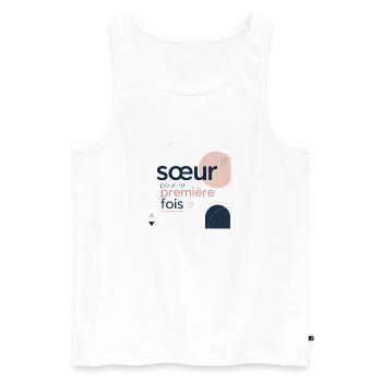 Soeur pour la première fois - Débardeur bio Premium Homme - blanc - Devant - Michal (187cm)