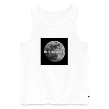 Lunar work in execution X - Men's Premium Organic Tank Top - white - Front - Michal (187cm)