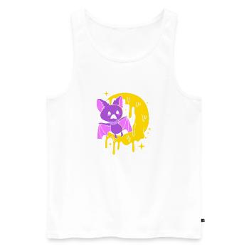 Pastell Gothic - Männer Premium Bio Tank Top - Weiß - Vorne - Michal (187cm)