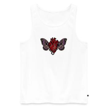 Art du papillon gothique Anatomique Heart - Débardeur bio Premium Homme - blanc - Devant - Michal (187cm)