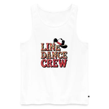 Line Dance Group - Men's Premium Organic Tank Top - white - Front - Michal (187cm)