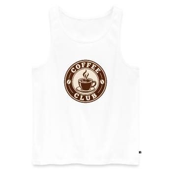 Club de café - Débardeur bio Premium Homme - blanc - Devant - Michal (187cm)