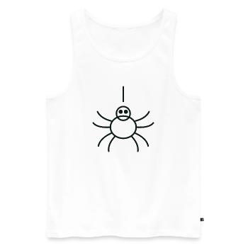 Minimalist Linear Spider - Men's Premium Organic Tank Top - white - Front - Michal (187cm)