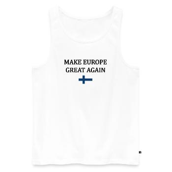 Rendre l’Europe Grande à Nouveau – Finlande - Débardeur bio Premium Homme - blanc - Devant - Michal (187cm)