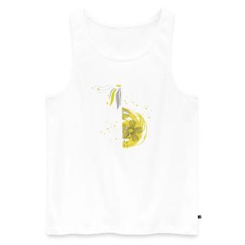Flower Spiral Ornament - Men's Premium Organic Tank Top - white - Front - Michal (187cm)