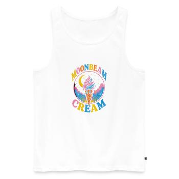  Moonbeam Cream Eiscreme Mond Eis Liebhaber Retro - Men's Premium Organic Tank Top - white - Front - Michal (187cm)